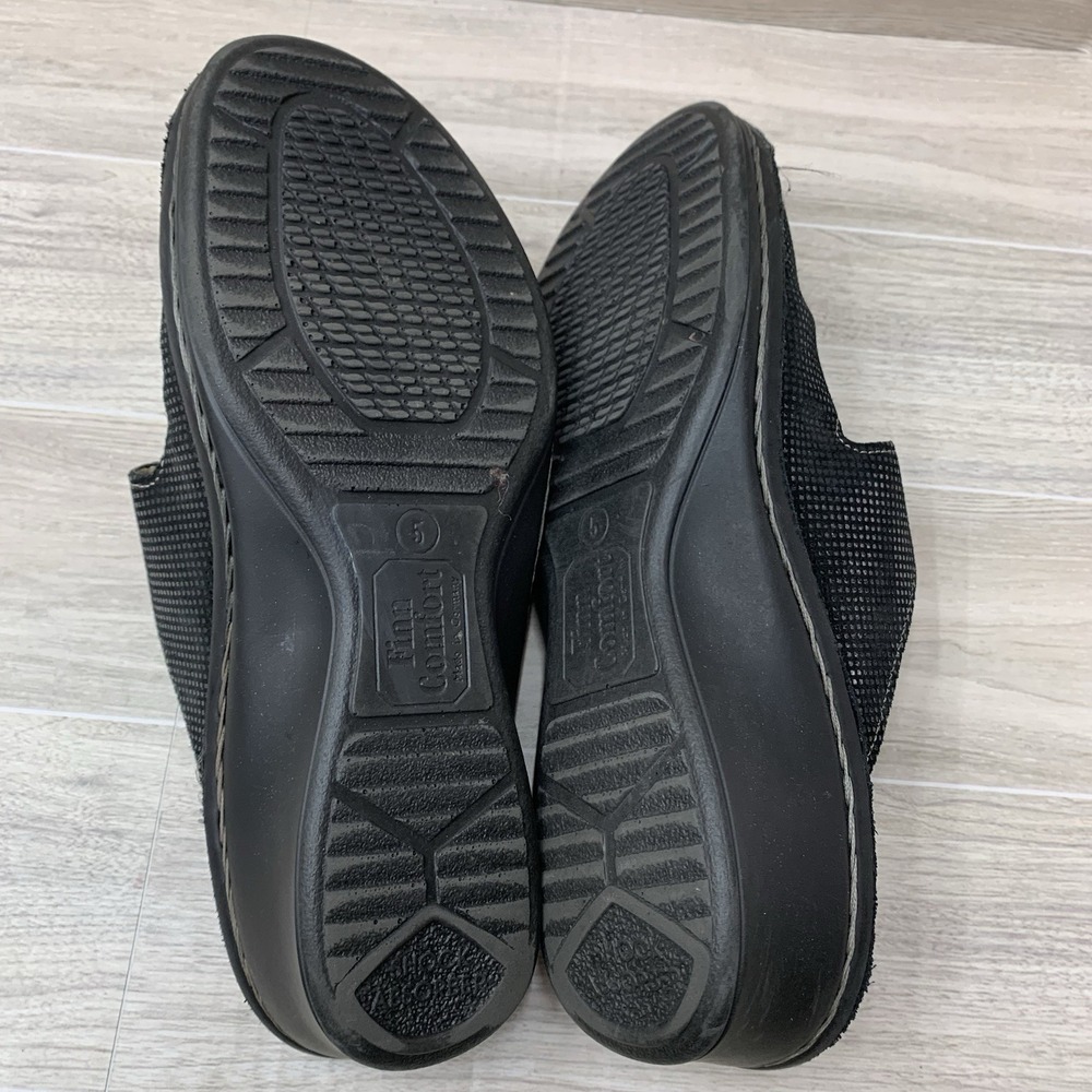 Finn Comfort Cremona Sandals Black Leather Triple Strap Comfort Shoes 5 - Picture 9 of 11